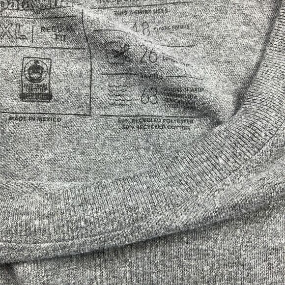 Patagonia XL T-Shirt Gray Logo Graphic Print Tee Outdoors Hiking Short Sleeve - Picture 9 of 10
